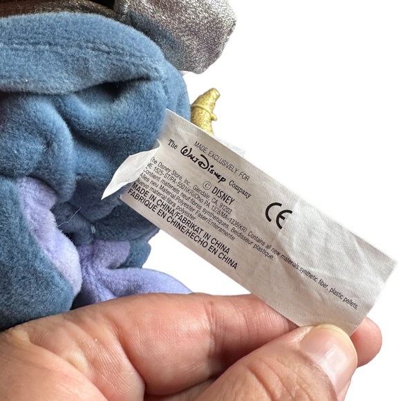 Vintage Disney Store Cupid Eeyore 9” Mini Bean Bag - Picture 7 of 8